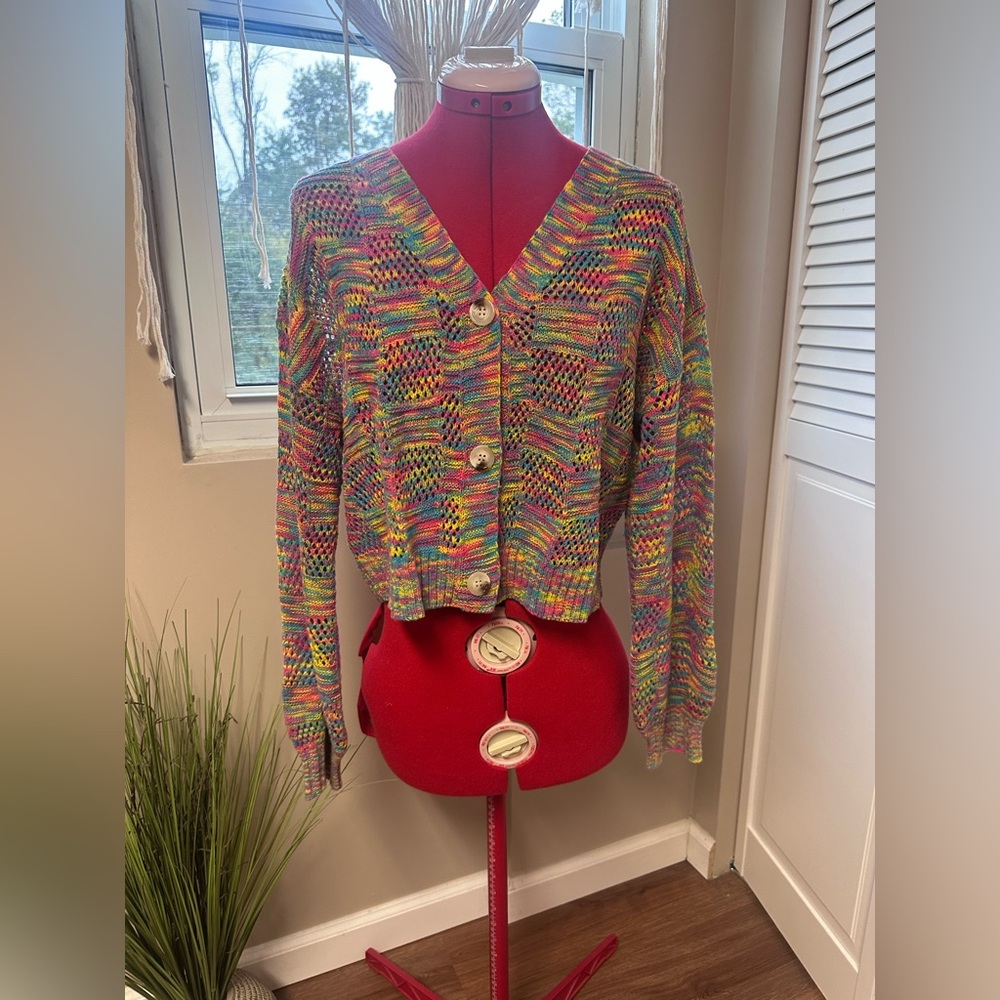 Colorful Knit Cardigan - Picture 2 of 5